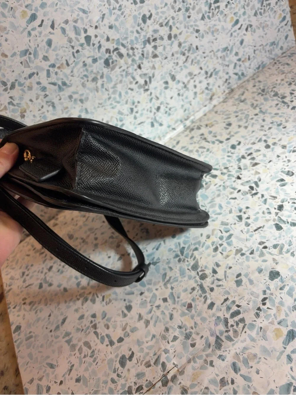 Coach C5826 Black Mini Brynn Bag Pebbled Leather Gold Hardware - Picture 4 of 9